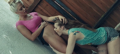 Lesbians outdoor sex